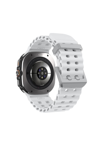 Samsung Galaxy Watch 7 Ultra İle Uyumlu Airflow Metal Tokalı Yumuşak Soft Silikon Kordon