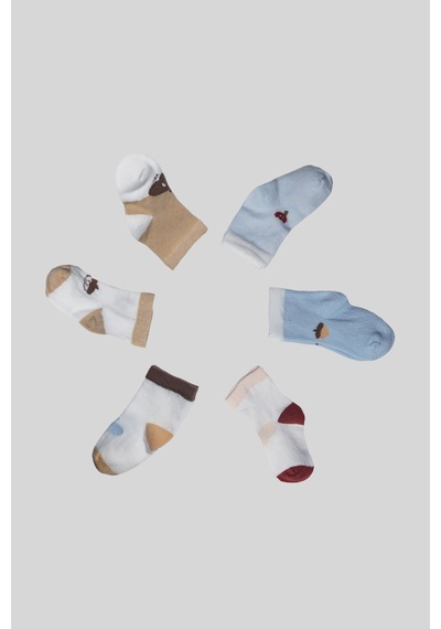 Defne Baby 6 Çift Newborn Anti-bakteriyal Yeni Doğan Ve Bebek Çorabı 0-6 Ay Çok Renkli