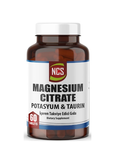 Ncs Magnezyum Sitrat Potasyum Taurin İçeren Takviye Edici Gıda 60 Tablet