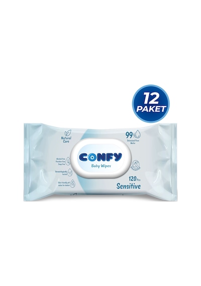 Confy Premium Sensitive Islak Mendil 12 × 120 1440 Yaprak