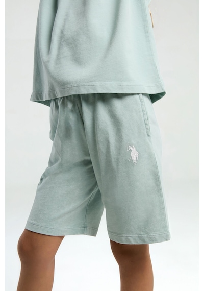 U.S. Polo Assn. U.s. Polo Assn Kız Çocuk Yeşil Bermuda Takım Us2089-c-v1 Yeşil