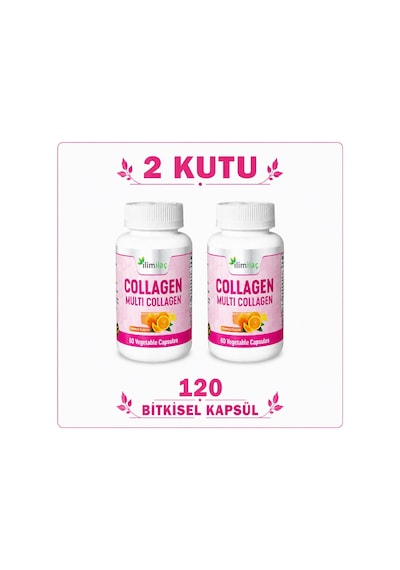 Collagen Multi Collagen 2 Kutu 120 Bitkisel Kapsül Kolajen Takviye Edici Gıda