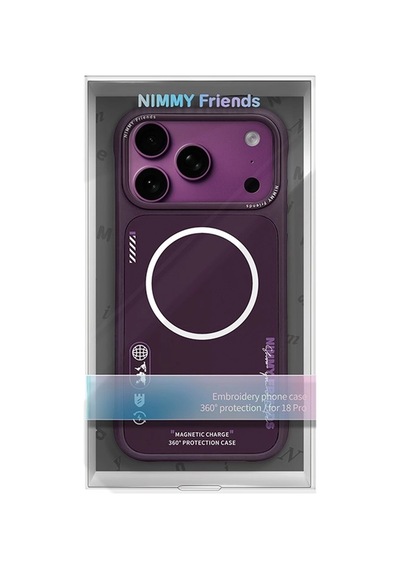 İphone 18 Pro Max Uyumlu Magsafe Özellikli Grafik Tasarımlı Kılıf Vişne