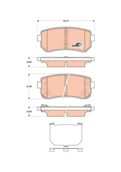 Hyundai İ20 Arka Fren Balatasi 2009-2014 Trw Gdb3474