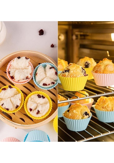 6 Lı Silikon Muffin Kalıbı Silikon Çok Renkli Diğer