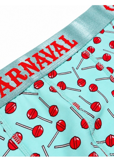Carnaval Socks Lolipop Desenli Erkek Boxer Pamuklu Likralı Parlak Lastikli Kutulu Mint Yeşili Çoklu