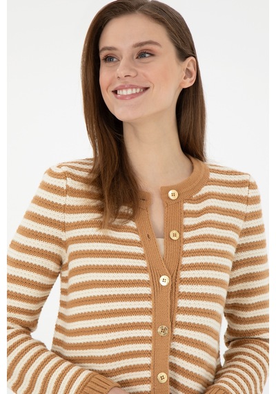 U.s. Polo Assn. Kadın Camel Hırka Triko 50297119-vr015 Camel