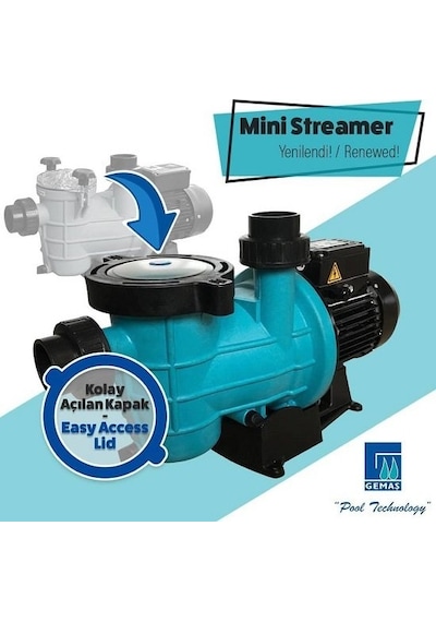 Gemaş Havuz Pompası Streamer Mini 1 Hp 380 Volt