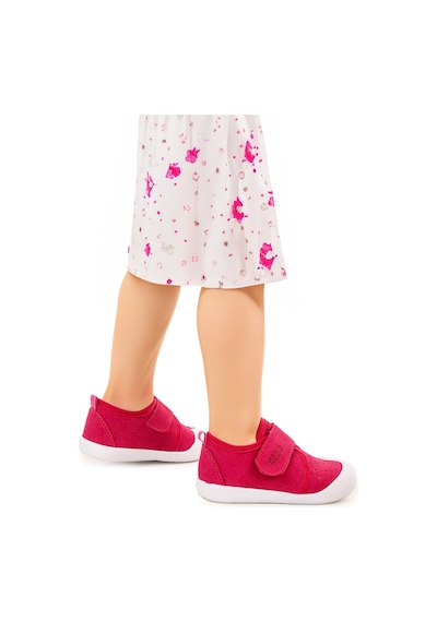 Kiko Kids Daffy Cırtlı Kız Bebek İlk Adım Panduf Ayakkabı Fuşya