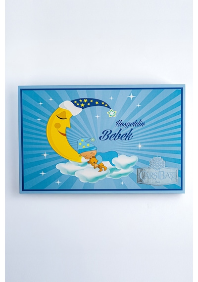Bebek Hediyelik Madlen Çikolata Mavi 84lü