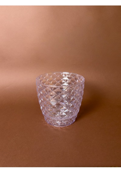 Kristal Orkide Saksısı No:4 / 5 Litre Elmas Desenli Şeffaf 5 L