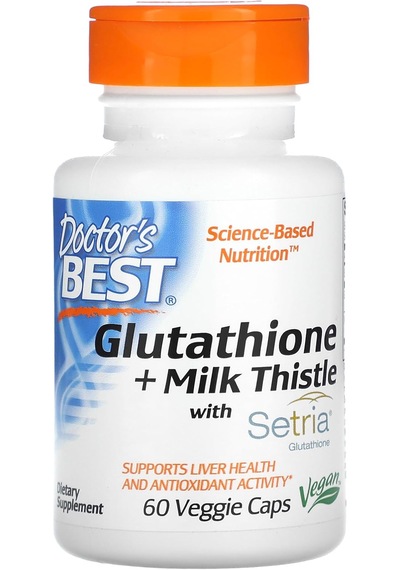 Doctor's Best Glutathione + Milk Thistle Supports Liver & Antioxidant 60 Caps