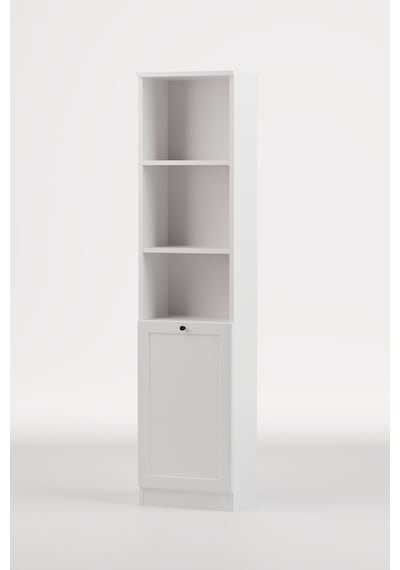 Terra Kitaplık 40x173x31 Cm Beyaz - Modern Tasarım Gri