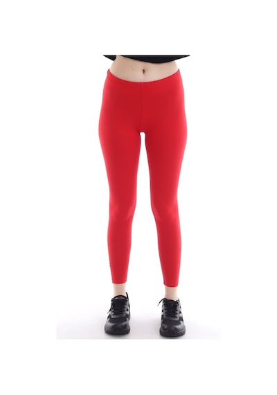 Self Clothing Kadın Kırmızı Penye Kumaş Tayt Yüksek Bel Slf1290Kırmızı