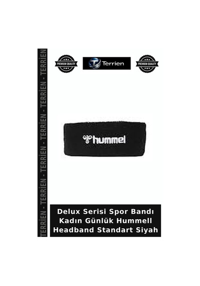 Delux Serisi Spor Bandı Kadın Günlük Hummell Headband Standart Siyah
