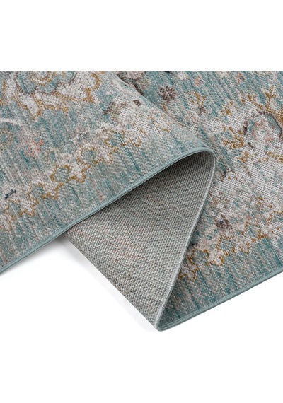 Lorien Vintage Dokuma Halı Eskitme Desenli Pamuk Tabanlı Halı Modern Salon Halısı 120 X 180 Model Lor08 Diğer