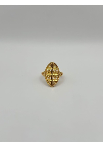 Arnes Jewelry Çelik 22 Ayar Altın Kaplama Ayarlanabilir Yüzük Ar498nes Gold