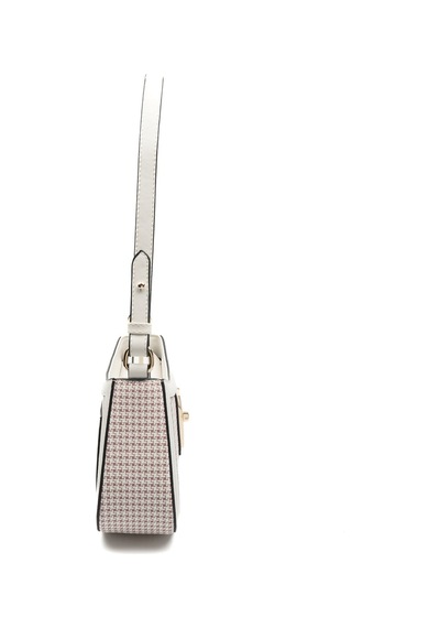 Silver Polo Sp1132 Kadın Çapraz Çanta Kaz Ayağı Ekose Bordo-kemik