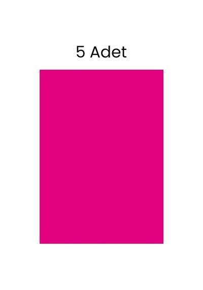 Fosforlu Fon Kartonu 5 Adet 50x70 Pembe