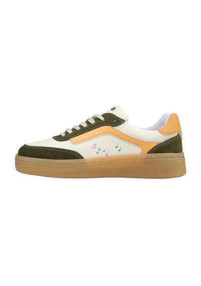 Kadın Vegan Deri Krem Sneakers - Warner Bros Looney Tunes Sylvester And Tweety Tasarım Çok Renkli