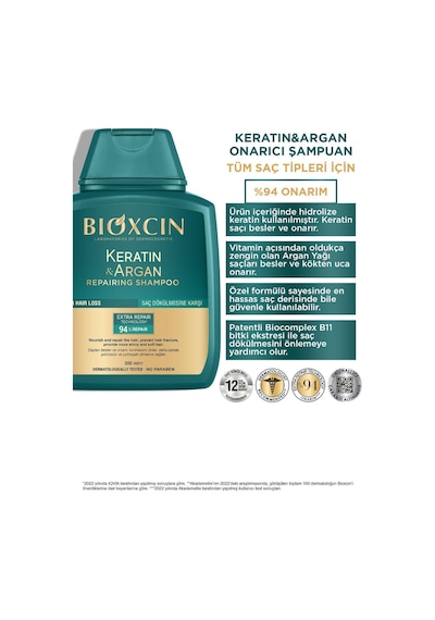 Keratin Ve Argan Onarıcı Şampuan 300 Ml - 3 Al 2 Öde 2 Adet