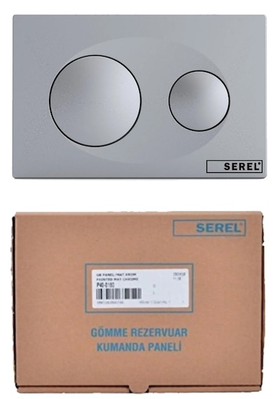 Serel Parmak İzi Bırakmayan Basma Butonu P400180 Krom - Mat