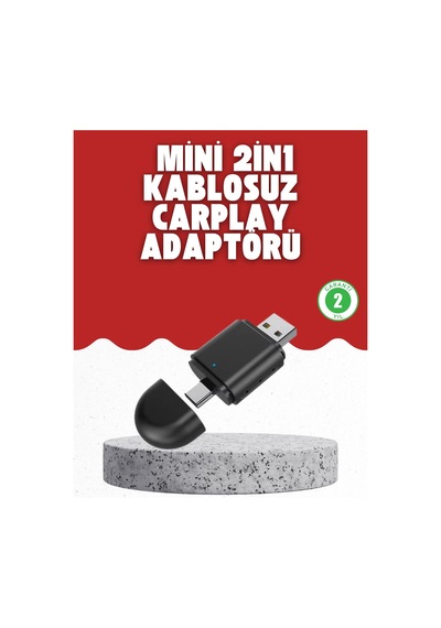 Mey İthalat Kablosuz Carplay Dönüştürücü Akıllı Tak & Çalıştır Araç Adaptörü