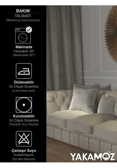 Ekru Renk Kırlent , Yastık Kılıfı Kadife Görünümlü Velvet Touch Serisi Ekru