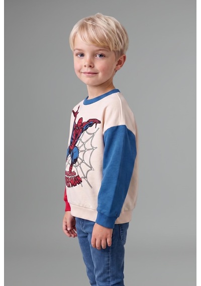 Defacto Marvel Spider-man Baskılı Renk Bloklu Oversize Sweatshirt Erkek Bebek I3542a526wner118 Ekru-er118 Defacto Marvel Spider-man Baskılı Renk Bloklu Oversize Sweatshirt Erkek Bebek I3542a526wner118 Ekru-er118