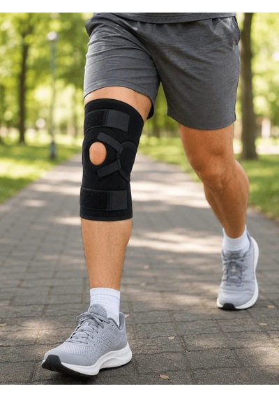 Lb Ligament Destekli Dizlik Ayarlanabilir Cırtlı Açık Patella Diz Destekliği