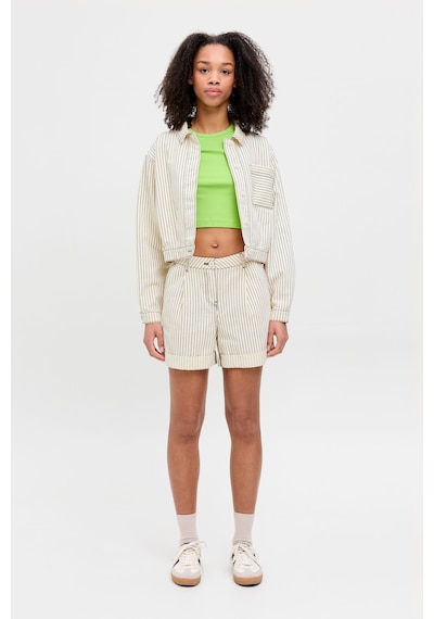 Jjxx Jxmaddy Rlx Ctn Mw Shorts Beyaz Kadın Uzun Kollu Gömlek 000000000102237797 Beyaz