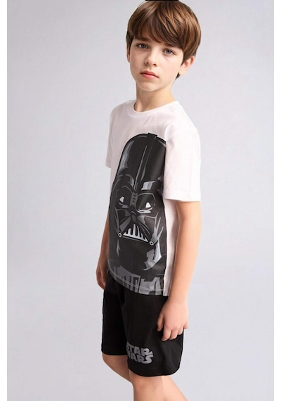 Defacto Star Wars Regular Fıt 2li Pijama Takımı Erkek Çocuk E0336a826smwt34 Beyaz-wt34