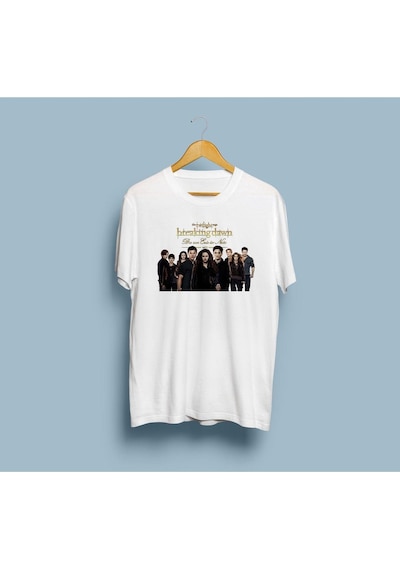 Oversize Vintage 2012 The Twilight Saga Breaking Dawn Unisex T-shirt Beyaz