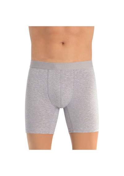 Öts Erkek Pamuklu Boxer Uzun Paça Boyu Esnek Ve Konforlu 2645 Gri