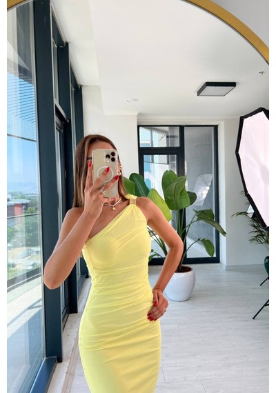 Sarı Elbise Çocuk M Gri - Sarı