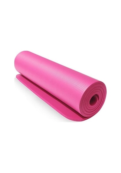 Çift Taraflı Pilates Fitness Minder Mat Kardiyo Minderi Matı 16 Mm Cks-21 Pembe-siyah Genel