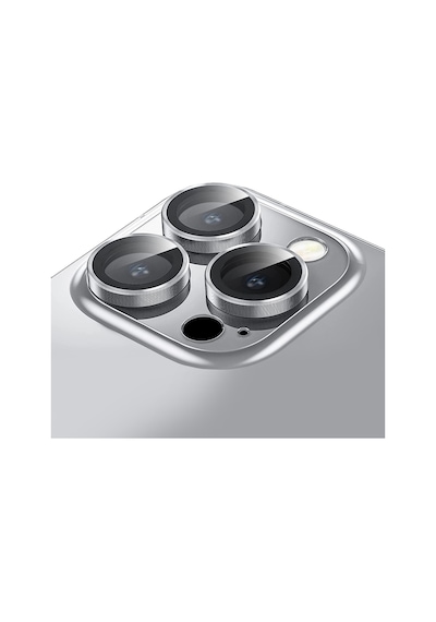 Buff Apple Uyumlu iPhone 13 Pro / 13 Pro Max Kamera Metal Lens Koruyucu Gümüş