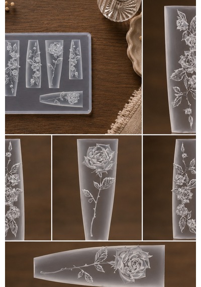 Nail Art Silikon Kalıp 3d Nail Art Desen Kalıbı, Tırnak Süsleme Desen Charm Tırnak Çarm 58