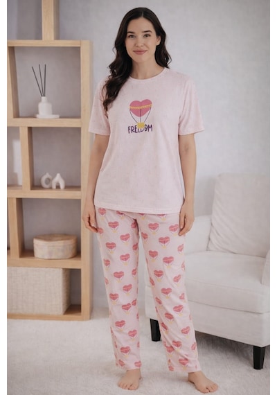 Pemilo Kadın 1905-1 Kısa Kol Oslo Pijama Takımı Beyaz