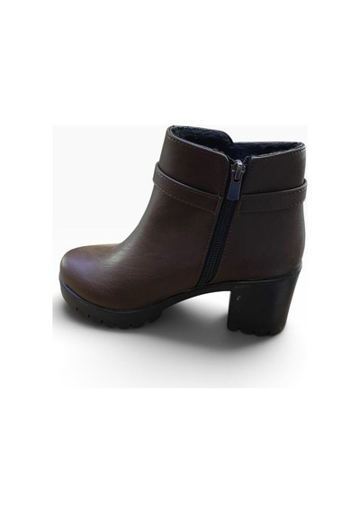 Yaren Moda Kadın Kalın Topuklu Taşlı Kışlık Bot Kahverengi - 941209448 Kahverengi