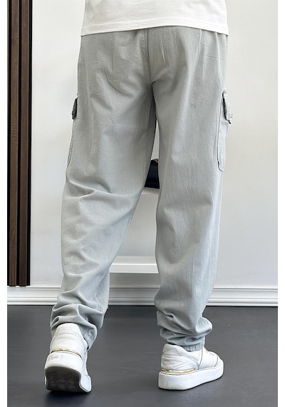 Edwoxmen Erkek Baggy Kalıp Kargo Cepli Pantolon Gri Edw131-gri Gri