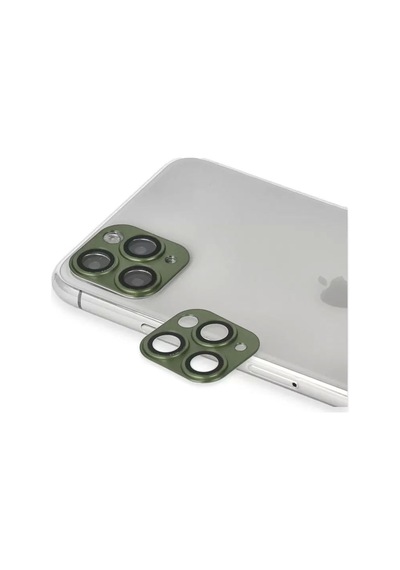 Apple İphone 11 Pro Max Pers Alüminyum Kamera Lens - Yeşil