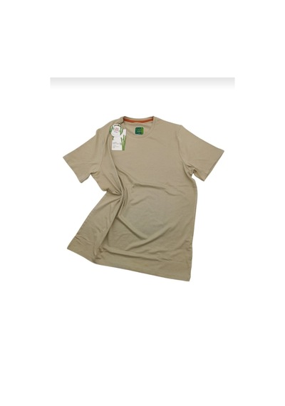 Jiber 334 Erkek Bamboo Yuvarlak Yaka Kısa Kol T-shirt 1 Adet Krem