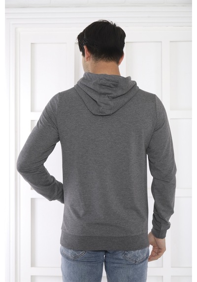 Escetic Spor Erkek G3 Melanj Cepli, Kapüşonlu Sweatshirt-4168