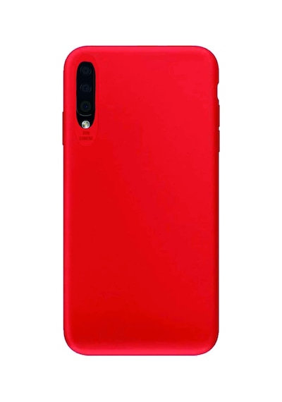Samsung Galaxy Uyumlu A20s Kılıf Kamera Korumalı Silikon Rubber Arka Kapak Kırmızı