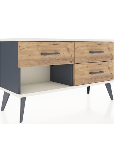 Arges Şifonyer 3 Çekmeceli 88x30x48 Antrasit-aytaşı/çam Aytaşı/çam Arges Şifonyer 3 Çekmeceli 88x30x48 Antrasit-aytaşı/çam Aytaşı/çam