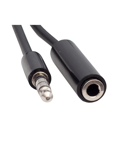 3 Metre 4 Boğumlu Aux Stereo + Mikrofon 3.5mm Jack Ses Kablosu