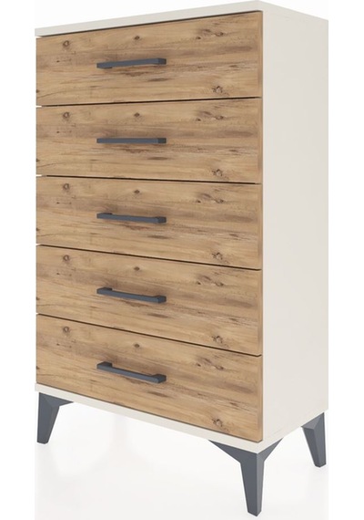Arges Komodin 5 Çekmeceli 60x30x96 Aytaşı-çam Aytaşı