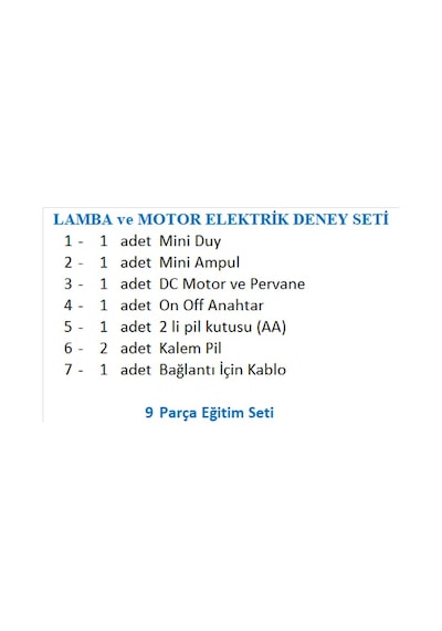 Lamba Ve Motor Elektrik Deney Seti