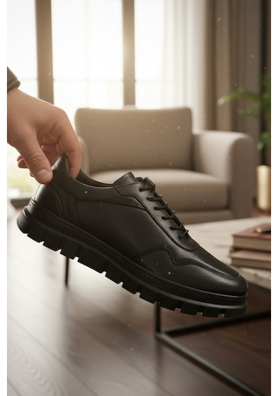 Enoch Hakiki Deri Kalın Dişli Taban Erkek Sneaker Ayakkabı Ortopedik Taban Kahverengi Enoch Hakiki Deri Kalın Dişli Taban Erkek Sneaker Ayakkabı Ortopedik Taban Kahverengi